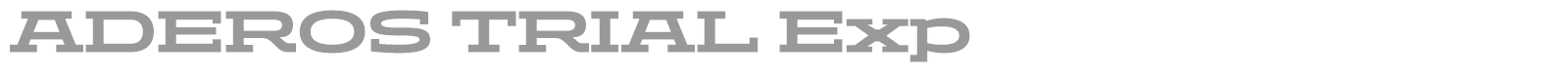 Aderos font preview